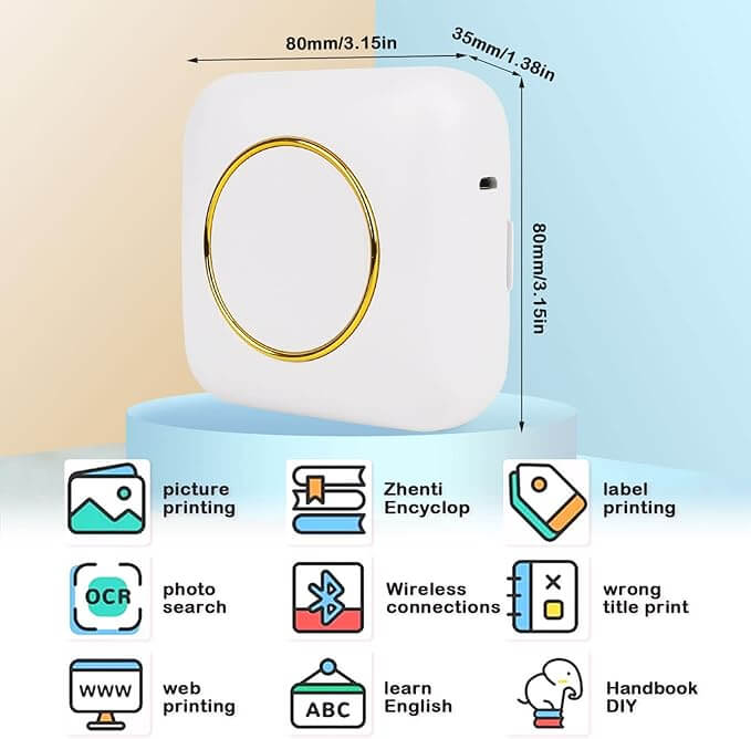 Portable Mini Bluetooth Printer – Inkless Instant Thermal Printing