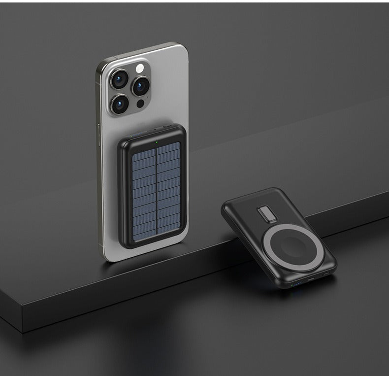 Solar Energy Power Bank with Real-Time Battery Display – USB & Solar Charging