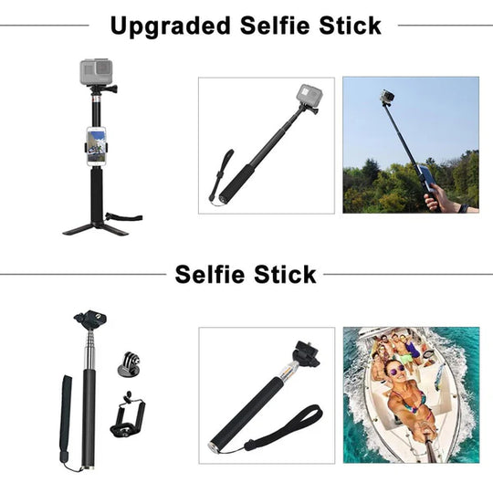 9-Piece Action Camera Accessory Kit for GoPro & More