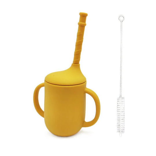 Silicone Baby Training Cup with Strawdlers