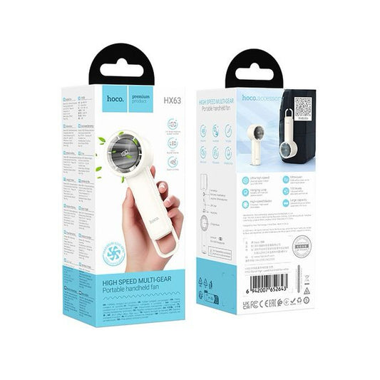 AirMate™ Rechargeable Handheld Fan – 5 Speed with LED Display