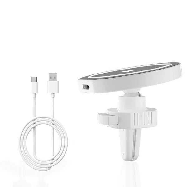 Magnetic Wireless Charging Car Phone Holder – 15W Fast Charge Mount