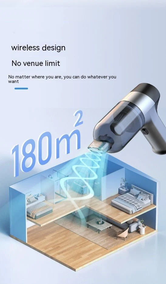 Wireless Handheld Car Cleaner – Super Strong Suction 12000Pa