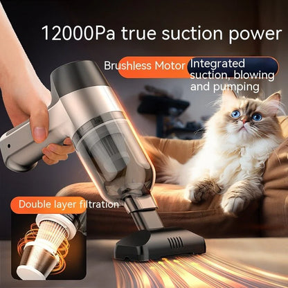 Wireless Handheld Car Cleaner – Super Strong Suction 12000Pa