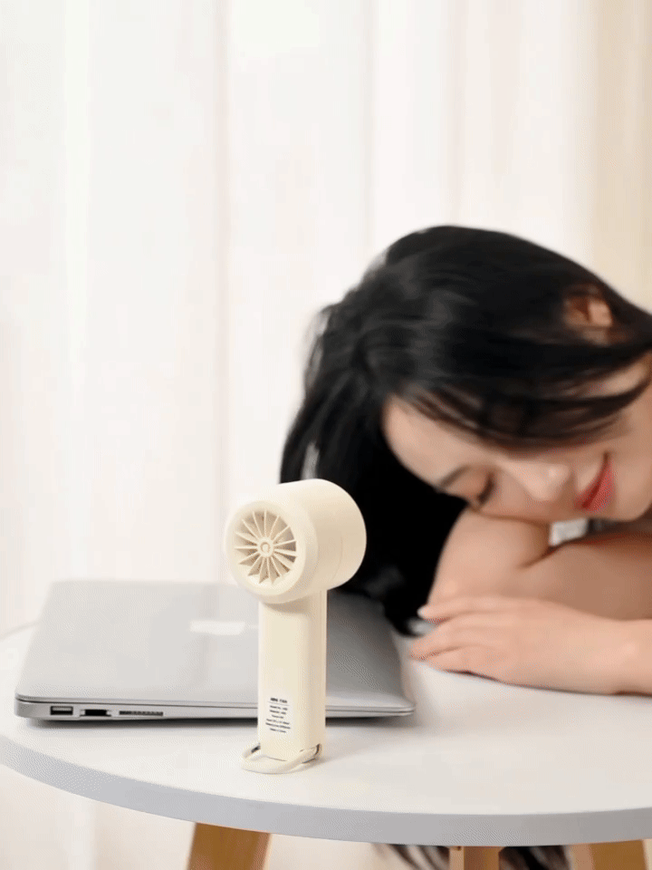 AirMate™ Rechargeable Handheld Fan – 5 Speed with LED Display