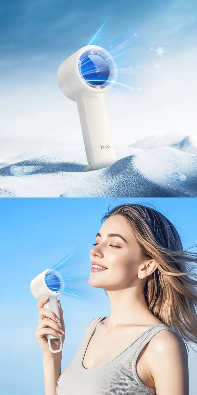 AirMate™ Rechargeable Handheld Fan – 5 Speed with LED Display
