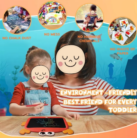 DoodleCrab™ LCD Writing Pad for Kids – Reusable Drawing Tablet