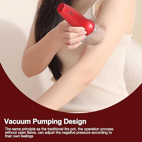 Electric Cupping Therapy Device – Smart Massager with Red Light & Heat