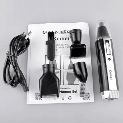Rechargeable Electric Nose Hair Trimmer Set – Multi-Functional Grooming Kit