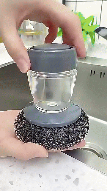 ScrubMate™ Liquid Soap Dispensing Pot Brush