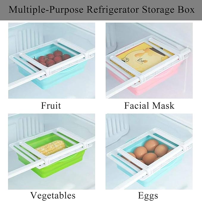 Refrigerator Storage Box – Stackable Transparent Food Organizer