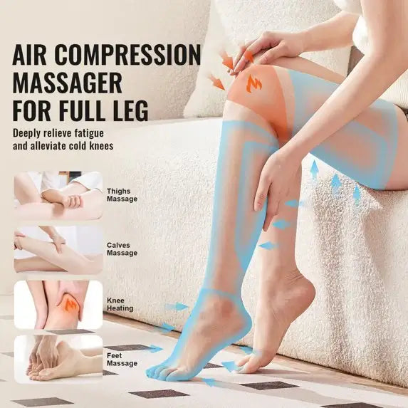 Air Compression Leg Massager – Full Leg Therapy for Circulation & Relaxation