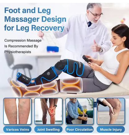 Air Compression Leg Massager – Full Leg Therapy for Circulation & Relaxation
