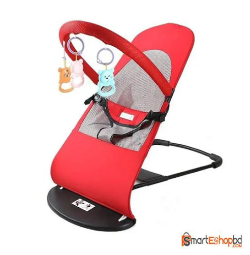 Foldable Baby Bouncer with Toy Bar