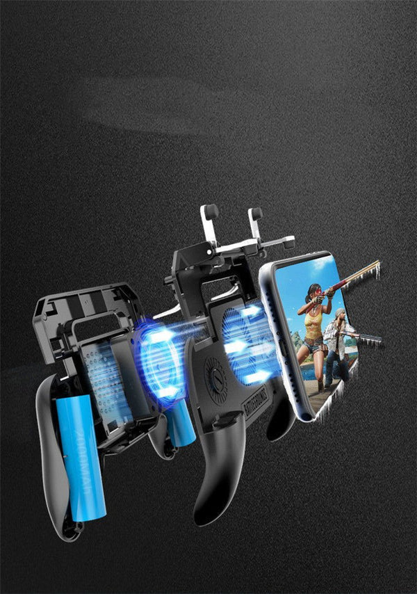 Mobile Game Controller with Grip & Cooling Triggers