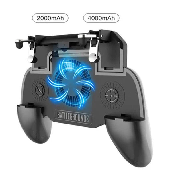 Mobile Game Controller with Grip & Cooling Triggers