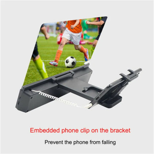 12" Mobile Phone Screen Amplifier with Built-in Speaker – Portable HD Viewing with Audio Support