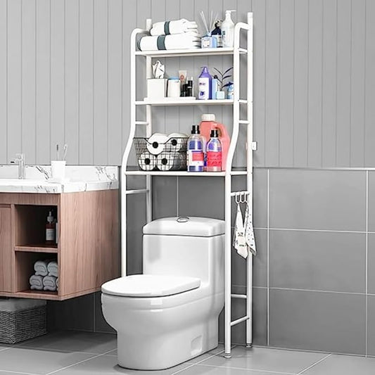 3-Tier Over-The-Toilet Storage Rack – Steel Bathroom Organizer