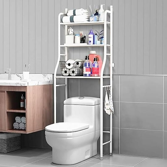 3-Tier Over-The-Toilet Storage Rack – Steel Bathroom Organizer
