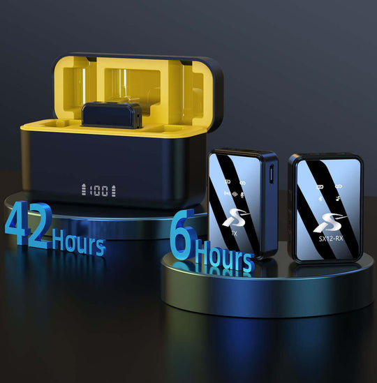 Wireless Microphone Kit with Charging Case