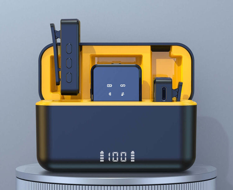 Wireless Microphone Kit with Charging Case