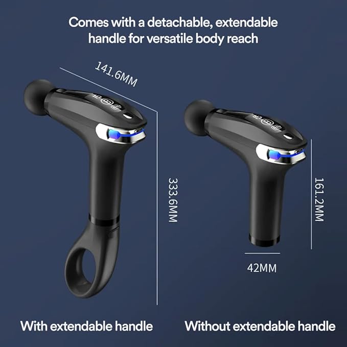 Handled Massager Gun – Deep Tissue Relief with Interchangeable Heads