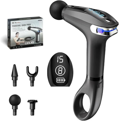 Handled Massager Gun – Deep Tissue Relief with Interchangeable Heads