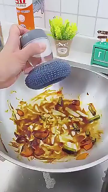 ScrubMate™ Liquid Soap Dispensing Pot Brush