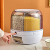 Rotating Food Storage Dispenser – One-Button Grain Organizer