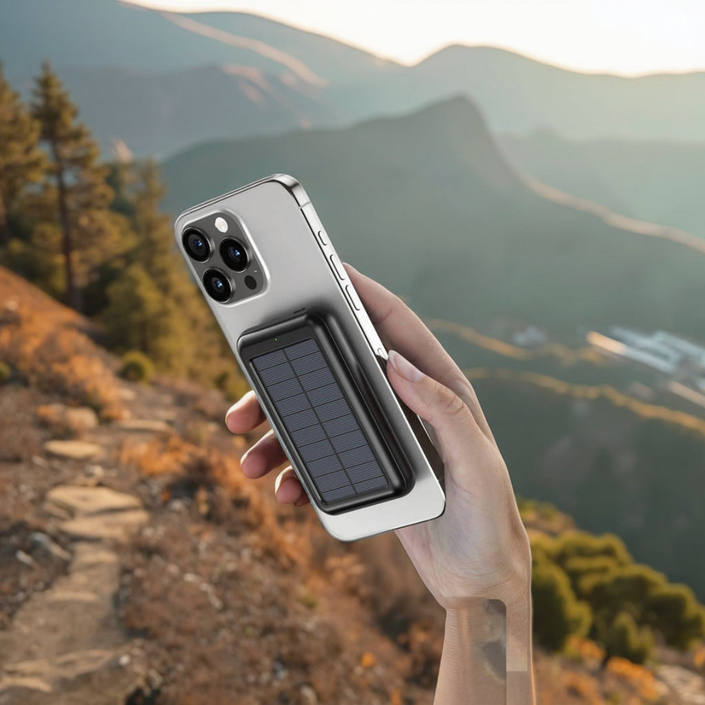 Solar Energy Power Bank with Real-Time Battery Display – USB & Solar Charging