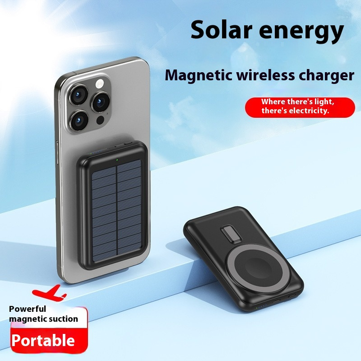 Solar Energy Power Bank with Real-Time Battery Display – USB & Solar Charging