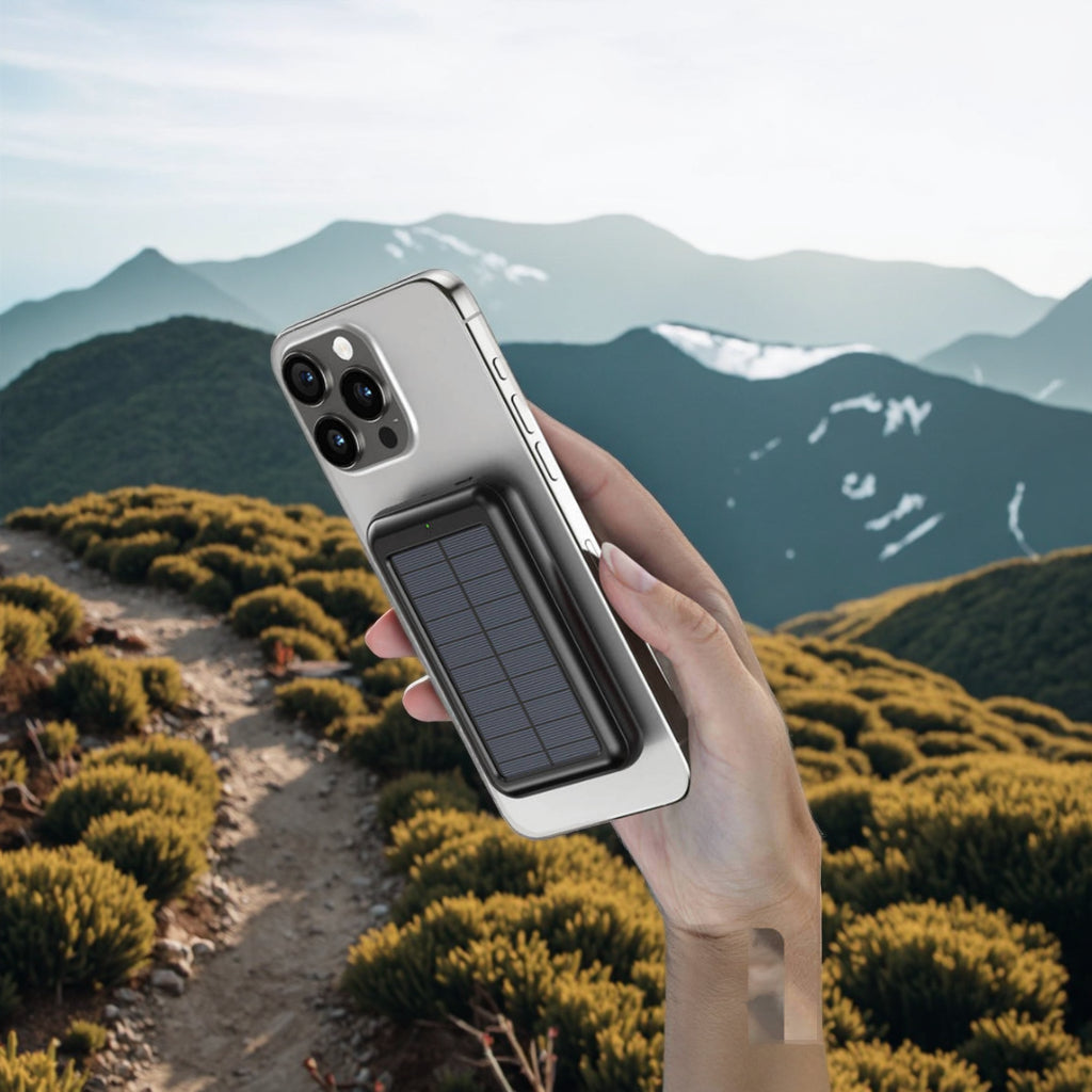 Solar Energy Power Bank with Real-Time Battery Display – USB & Solar Charging