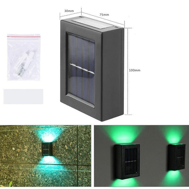 Solar Outdoor Wall Light – Decorative Courtyard & Garden LED Lamp