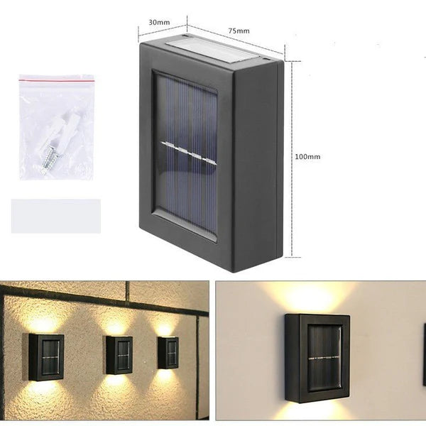 Solar Outdoor Wall Light – Decorative Courtyard & Garden LED Lamp