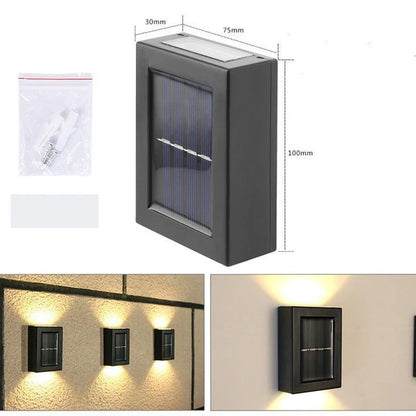 Solar Outdoor Wall Light – Decorative Courtyard & Garden LED Lamp