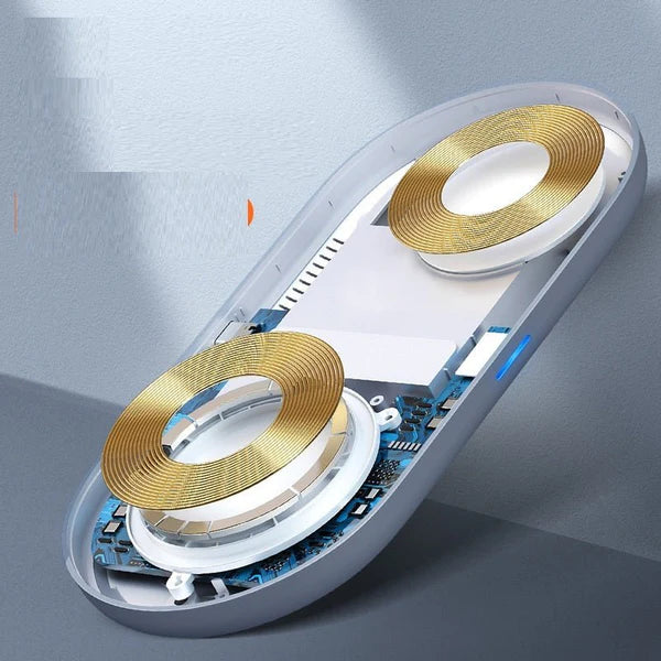 3-in-1 Magnetic Wireless Charger – Spacecraft Series Vertical Charging Station with Desktop Storage