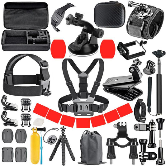 9-Piece Sports Camera Accessory Kit – Compatible with GoPro, DJI, Xiaomi & More