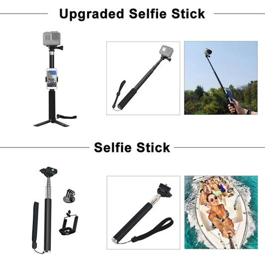 9-Piece Action Camera Accessory Kit for GoPro & More