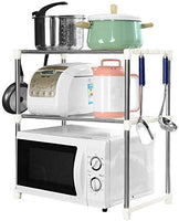 Stainless Steel Kitchen Storage Rack – Multi-Tier Organizer with Hooks