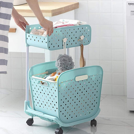 StoreNest Rolling Storage Organizer – 2 & 3 Tier Utility Cart