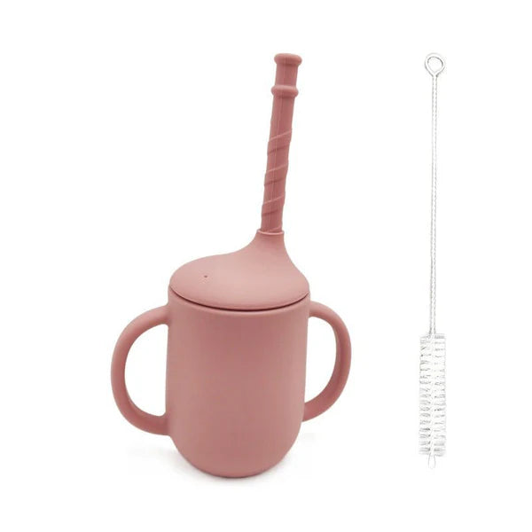 Silicone Baby Training Cup with Strawdlers