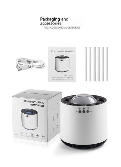 Ultrasonic Hydration Tower – 800ml Smart Mist Diffuser with Light & Music Sync