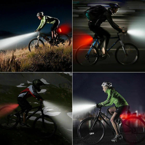 USB Rechargeable Bicycle LED Light Sett