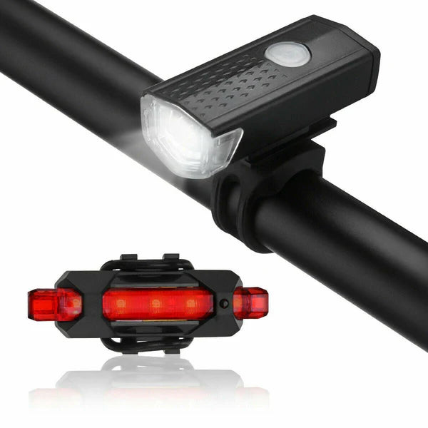 USB Rechargeable Bicycle LED Light Sett