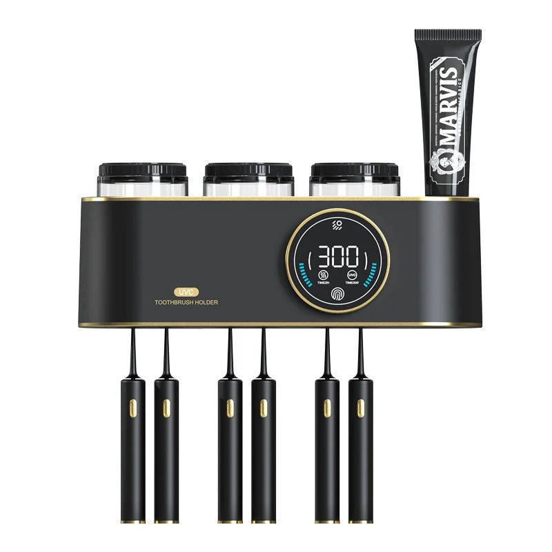 Toilet Electric Toothbrush Drying Rack – UV Sterilization & No-Punch Storage