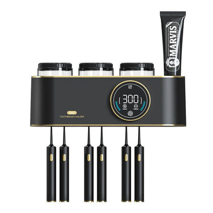 Toilet Electric Toothbrush Drying Rack – UV Sterilization & No-Punch Storage