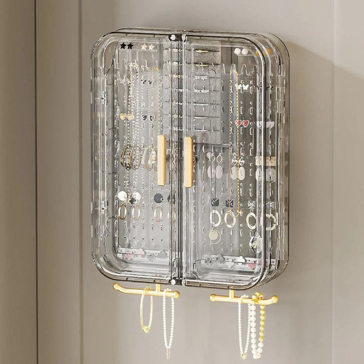 Wall-Mounted Jewelry Storage Box – Dustproof Multi-Layer Organizer