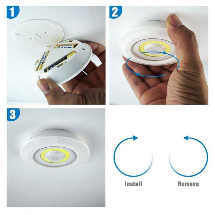 Wireless LED Light Set 3-Pack with Remote